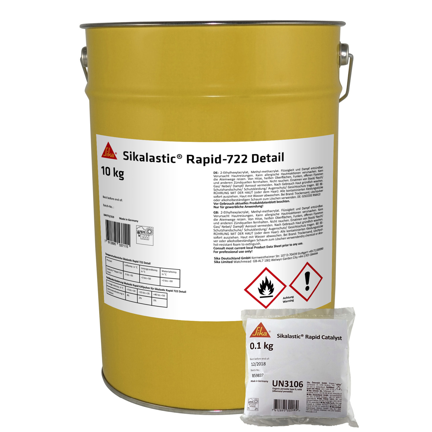 Sikalastic Rapid-722 Thixo RAL 7047 10 kg